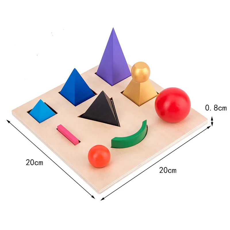 Детский строительный деревянный набор Монтессори базовый символ граммы 3D блоки