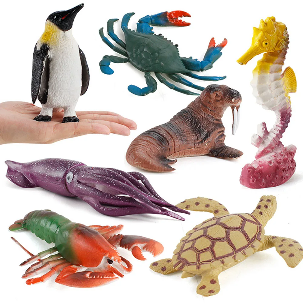 

12PCS/Set Child Cognitive Early Education Toys Marine Animal Model Sea Lion Figurines Action Figures Collection Kids Toys