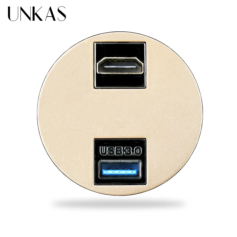 Аксессуары для HDMI-совместимого подключения UNKAS A8 DIY с возможностью свободной комбинации, разъем USB 3.0, два порта для зарядки, индикатор LED, разъемы видео L/R.
