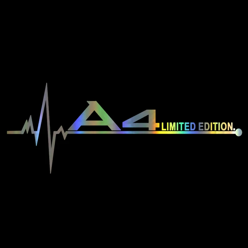 

Dawasaru Limited Edition Heartbeat Car Sticker and Decals for Audi A3 A4 A5 A6 A7 A8 TT Q3 Q5 Q7 A1 B5 B6 B7 B8 B9,20cm*7cm