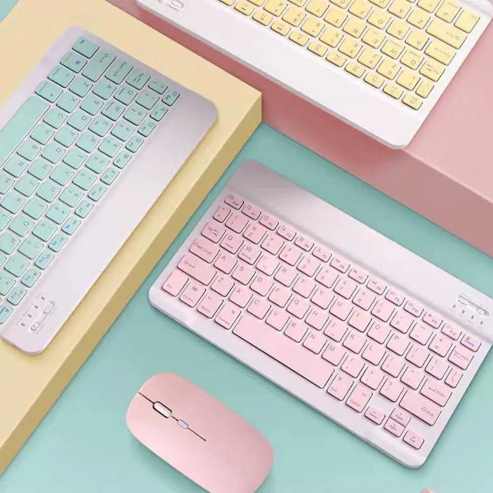 Беспроводная Bluetooth клавиатура для планшетов 10 дюймов перезаряжаемая