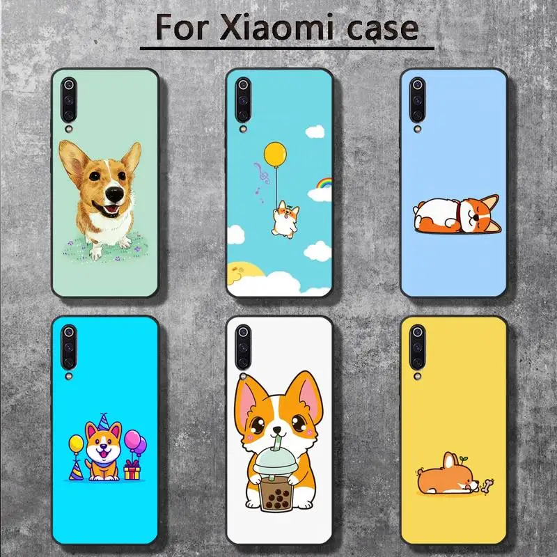 

Cute Cartoon Corgi Dog  Phone Cases for Xiaomi mi 6 6plus 6X 8 9SE 10 Pro mix 2 3 2s MAX2 note 10 lite Pocophone F1