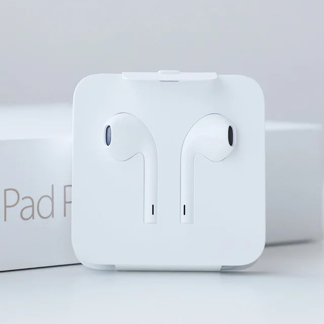 Аутентичные Apple наушники для мобильных телефонов Apple EarPods с разъемом Lightning наушников для iPhone 7/8/X/XS MAX iPad Mac с микрофоном - Цвет: Simple packaging