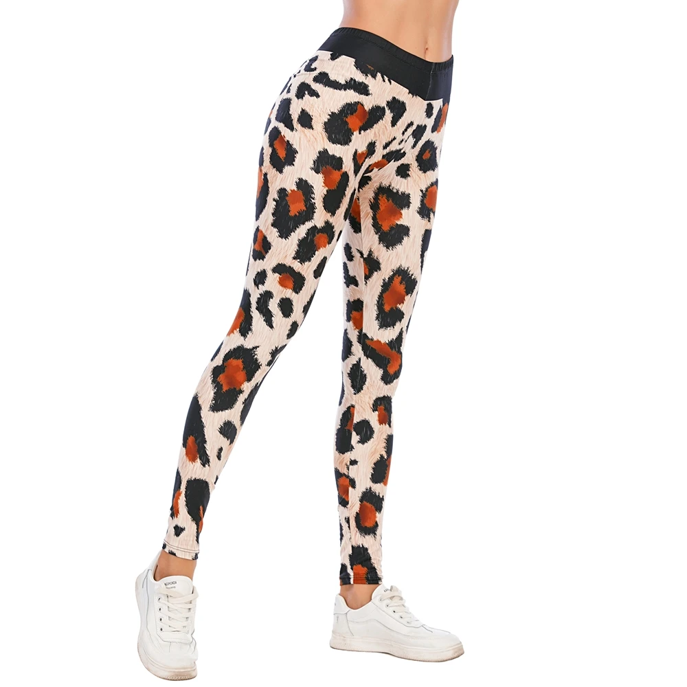 Sexy Fitness Leggings Women Workout Leggins Mujer Printing Leopard Elasticity Legging anti cellulite Push Up Pants Slim legins