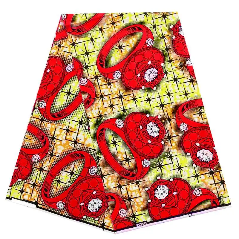 

high quality African Real Wax Print Fabric African Wax For Nigerian On Sale Organza Print 100% Cotton Wax Fabric