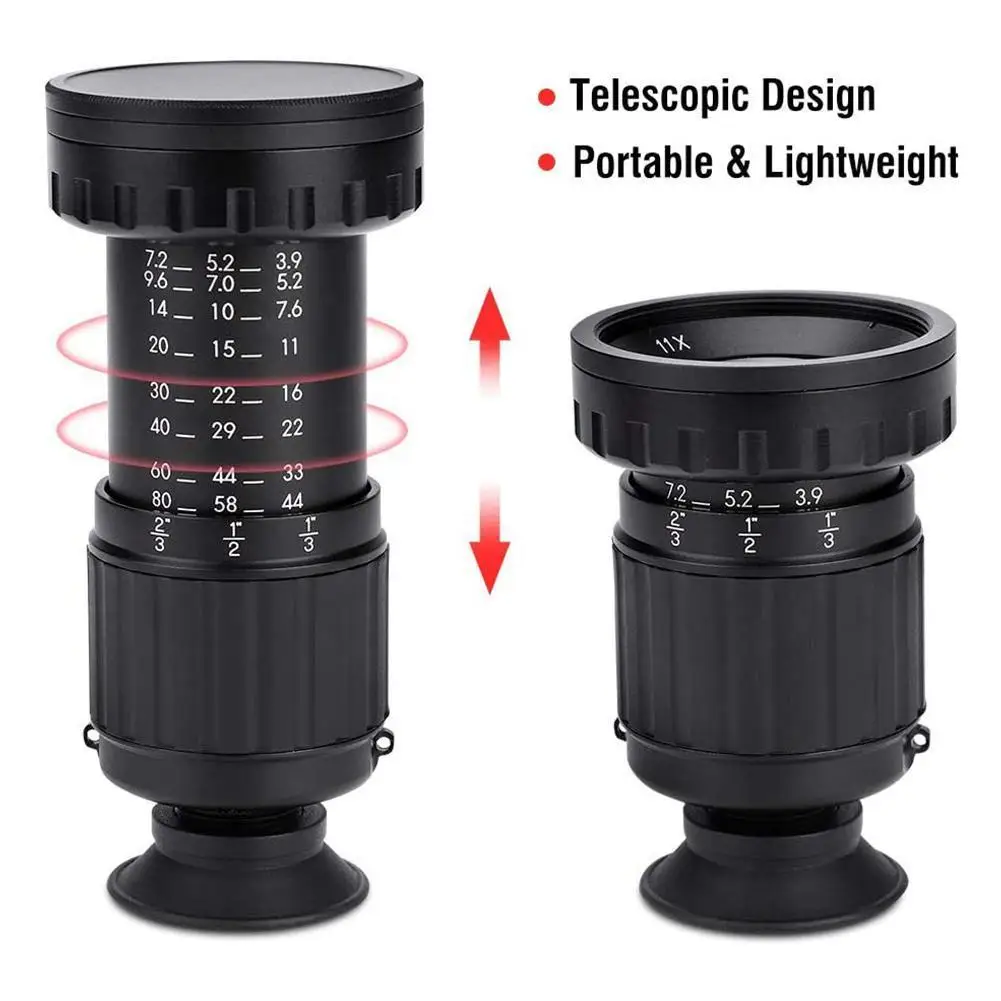 

Aluminum + 4 Element Multilayer Coating Optical Element VELEDGE VD-11X Director Viewfinder TV 35MM 16MM Eyepiece Lock Ring 37mm