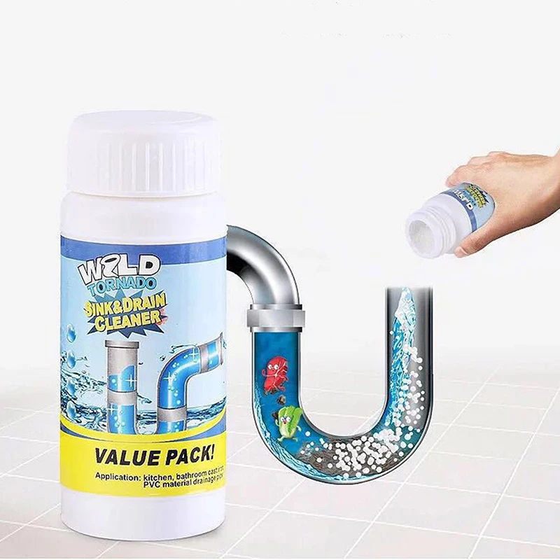 Pipe Dredging Cleaner Pipe Powder Sink Drain Bottled Cleaner tool Toilet Kitchen Deodorization Clogging Cleaning