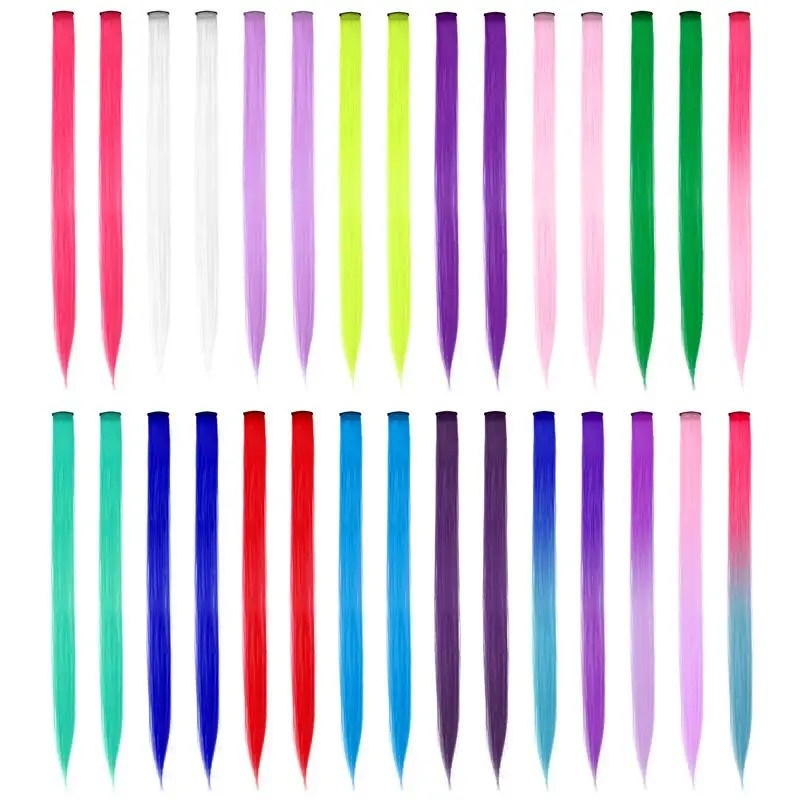 

30PCS Natural Beautiful Straight Hair Extensions Clips In Hair Extensions for Girls Women