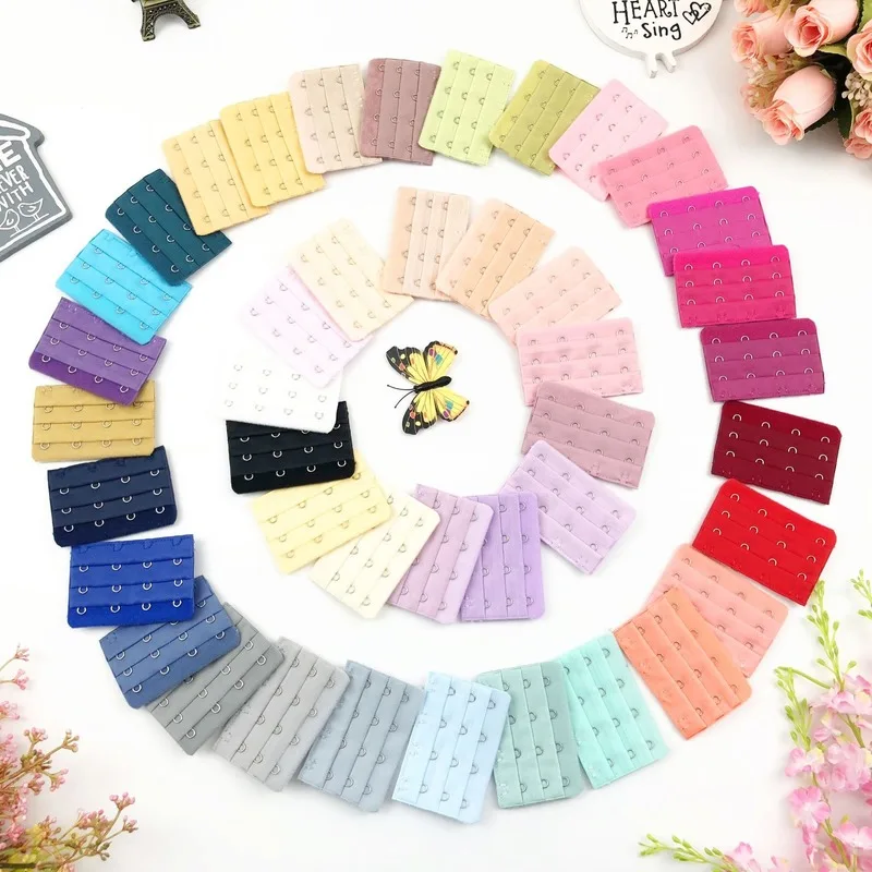 3 ряда 4 крючка удлинитель бюстгальтера из нержавеющей стали разные цвета дамское