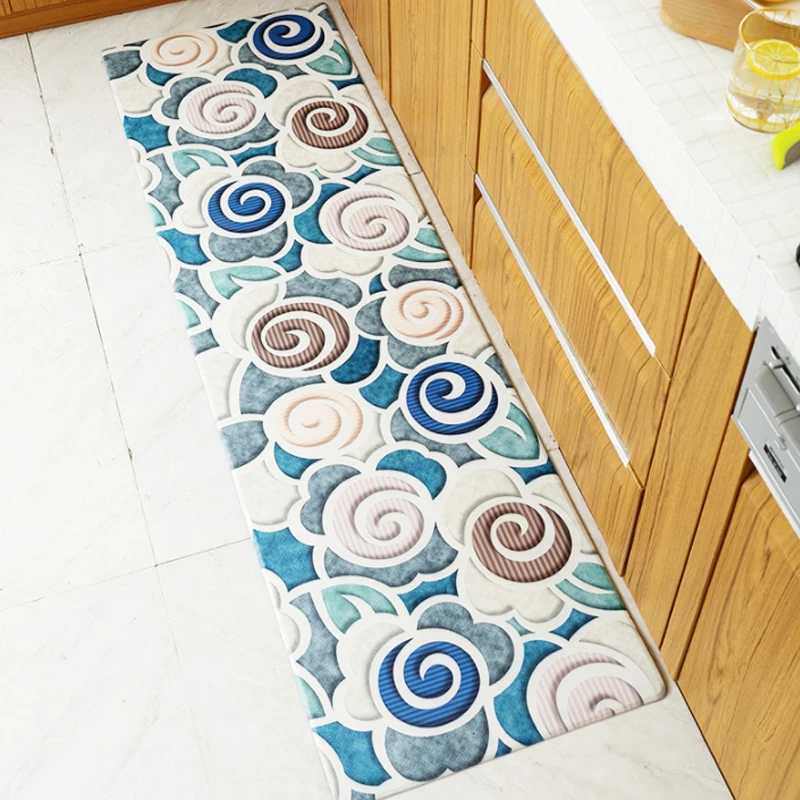 Качественные кухонные коврики ПВХ кожаные напольные большие для спальни татами