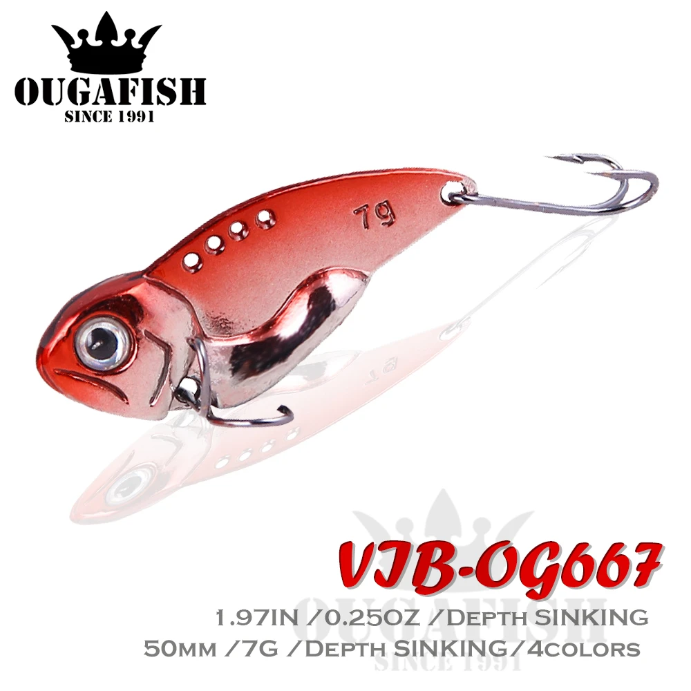 

New Type Of Metal Plating Vibration Lure Weight 7g Chicken Claw Hook Full Swimming Layer VIB Luria Bait Bass Set For Pike Fish