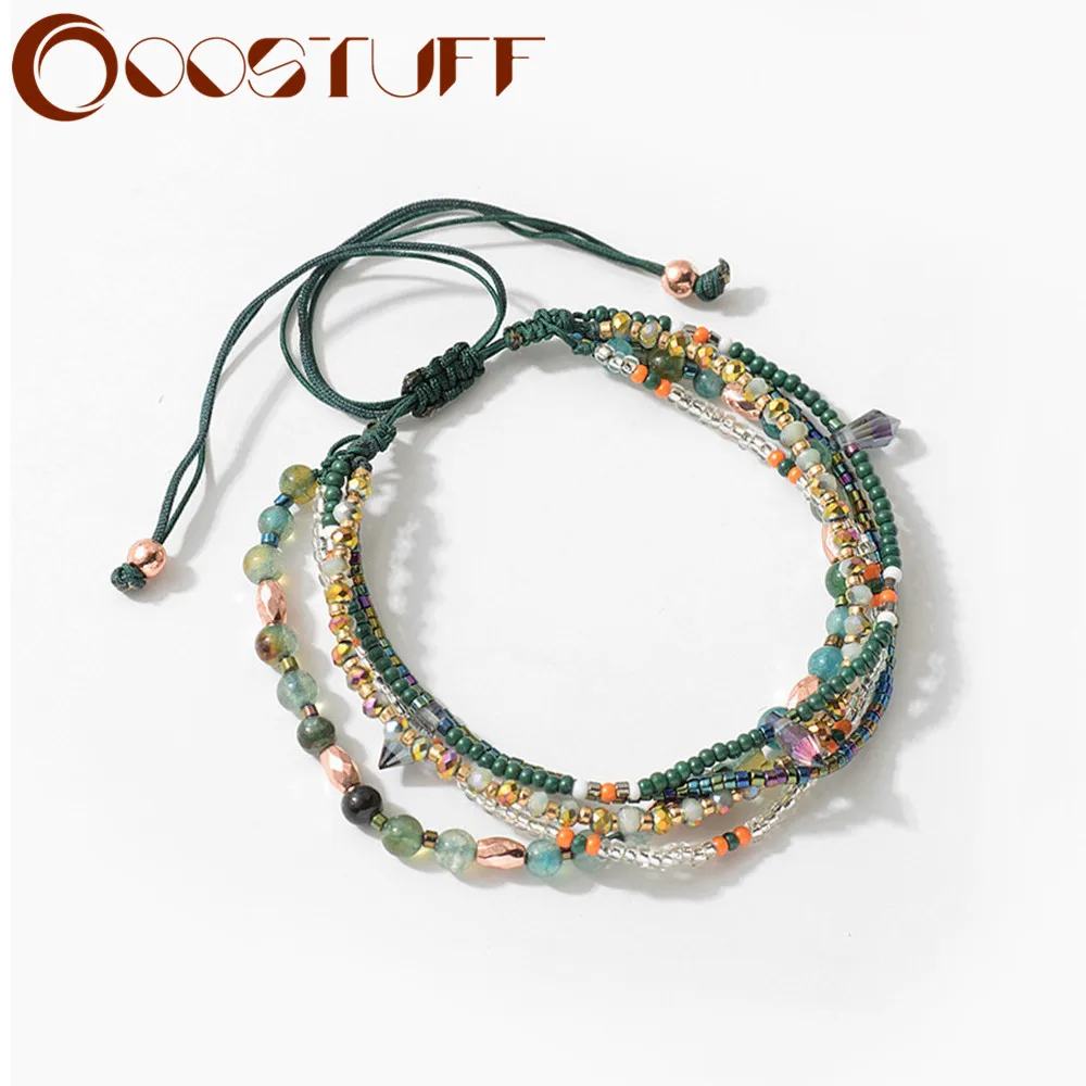 

Vintage Colored Beaded Bracelets & Bangles Rope Chains Suspension Pendent Trend Jewelry for Women 2022 Goth Unusual Accessories