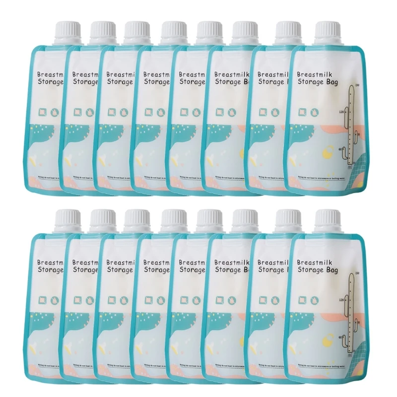 67JC-organizador de leche materna, bolsa de seguridad para madres, suministros de alimentaci&oacute;n, Bolsas de almacenamiento de leche materna, 150ml-3
