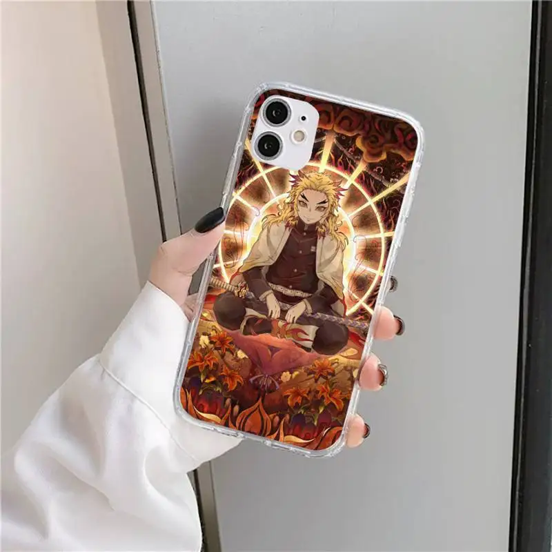 

Kyojuro Rengoku Japan anime Phone Case Transparent soft For iphone 5 5s 5c se 6 6s 7 8 11 12 plus mini x xs xr pro max