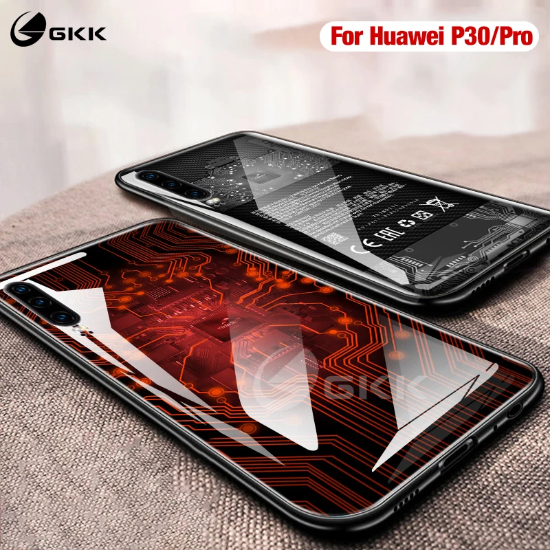 Чехол GKK Luxuriou для Huawei P30 Lite nova 4e чехол из закаленного ударопрочного стекла с мягким