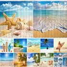 3d-занавеска для душа с пляжным пейзажем, морская, средиземноморская, стандартная Водонепроницаемая тканевая декоративная занавеска для ванной 200x180 см