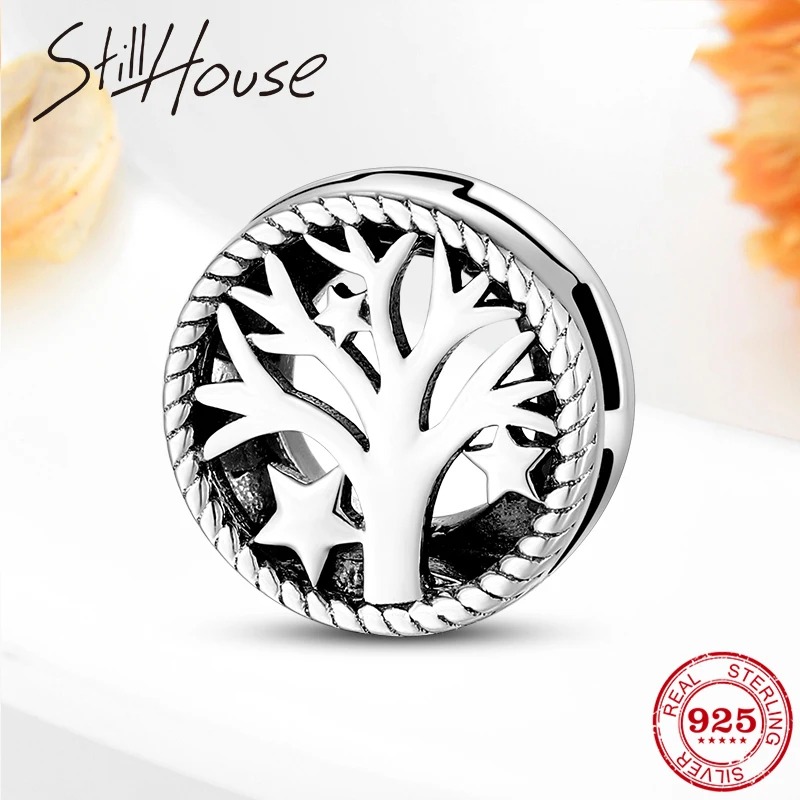 Бусы-клипсы женские из серебра 925 пробы с изображением дерева жизни | Украшения и
