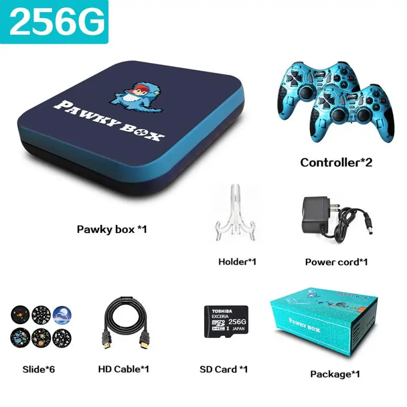 

Pawky Box Game Console For PS1/DC/N64 50000+ Games Super Console WiFi Mini TV Kid Retro 4K Video Game Player