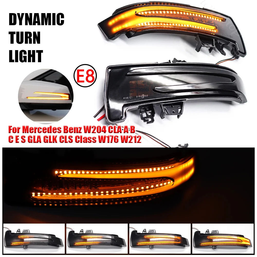 

2Pcs/Lot Dynamic Blinker Turn Signal LED Light For Benz W176 W246 W212 W204 CLA C117 GLA GLK W221 CLS W218 Car Accessories