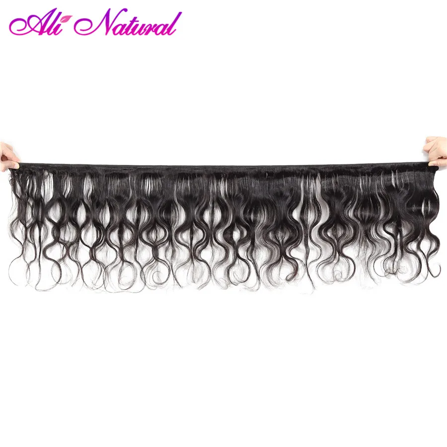 Перуанские объемные волнистые человеческие волосы 3 пучка с фронтальным