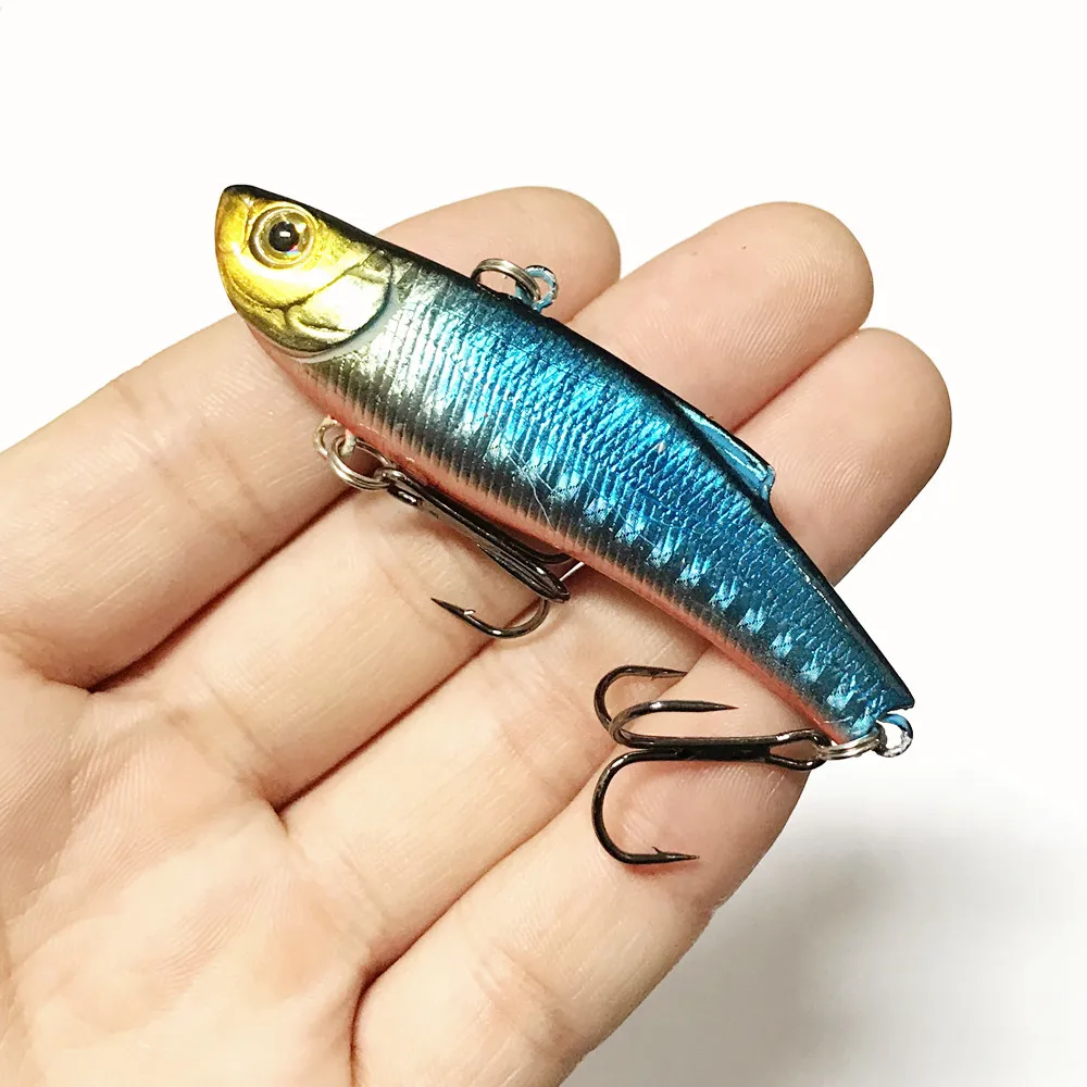 

1 PCS 7 cm/18G Artificial Japanese Tomb VIB Fishing Lure Lead Inside Hard Bait Diving Swivel Bait Winter Sea Fishing Tackle