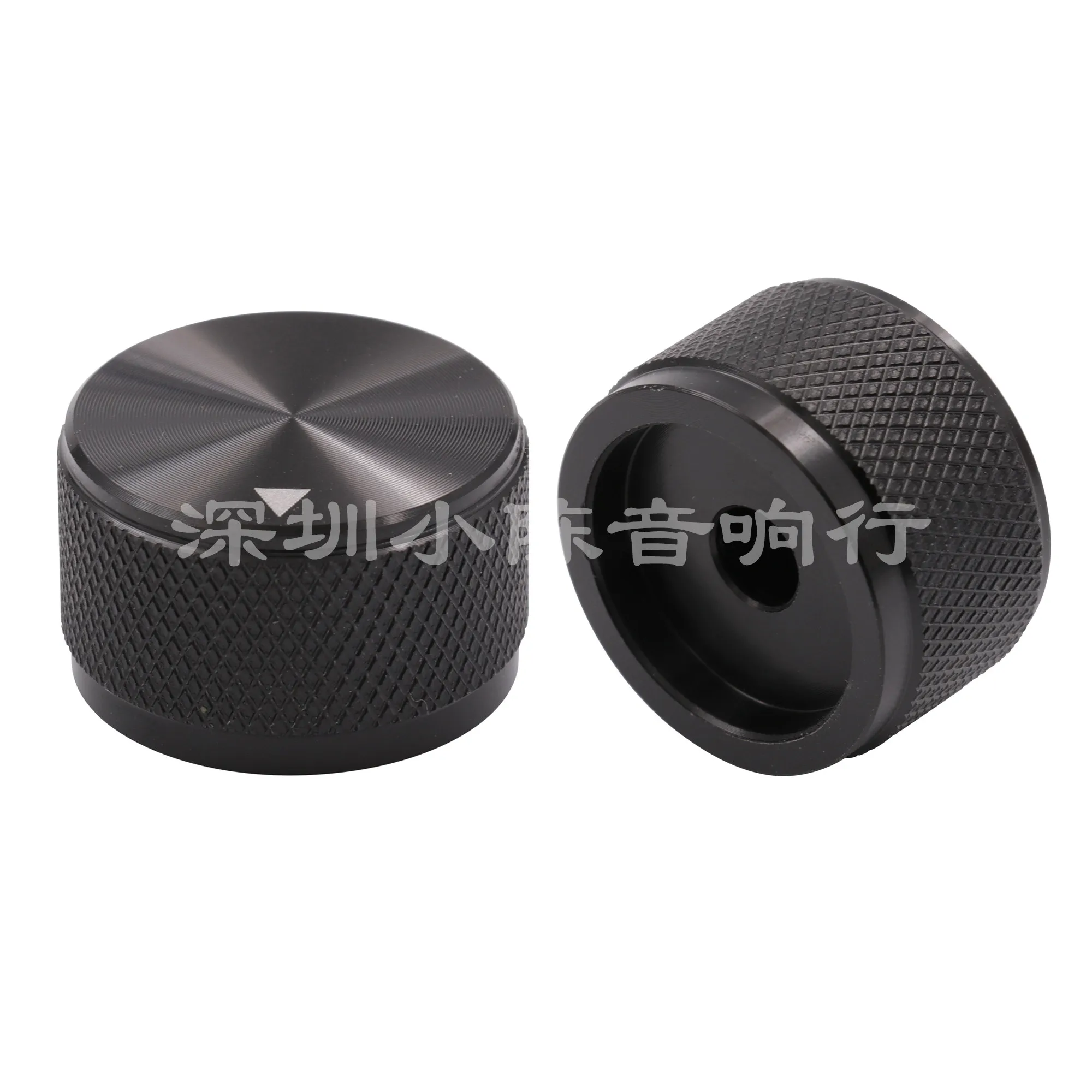 

1 Piece Black Solid Aluminum Cylindrical Grid Type Audio System DIY Knobs, Diameter 25mm, Height 15.5mm