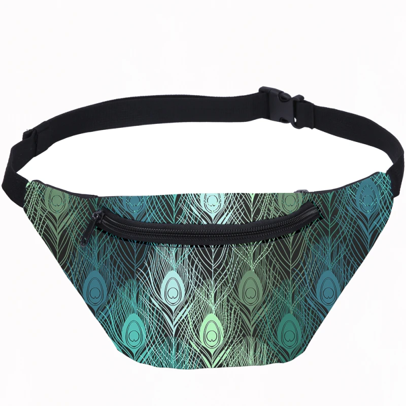 Мужская поясная сумка Banana Fruit с принтом в стиле хип-хоп на молнии для телефона