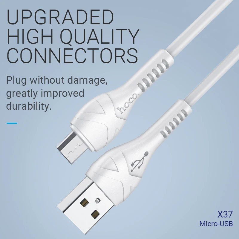 hoco зарядный кабель для lightning Micro USB C Type 2.4A передача данных провод 1м PVC зарядка