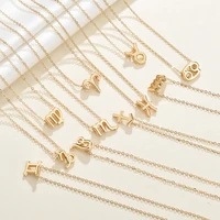 jujie 316l stainless steel 12 zodiacs necklaces for women constellation signs pendant necklace jewelry wholesaledropshipping