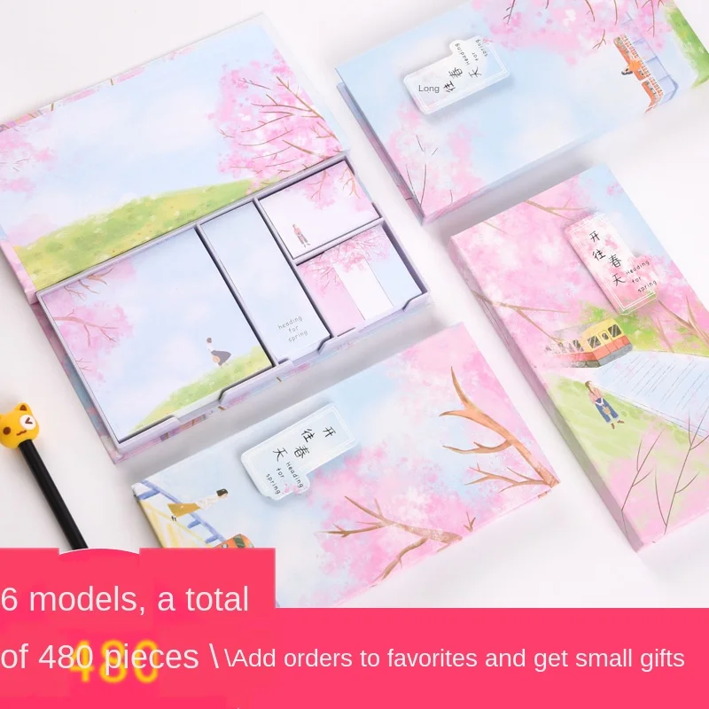 Необычные симпатичные клейкие заметки в Корейском стиле съемные простой