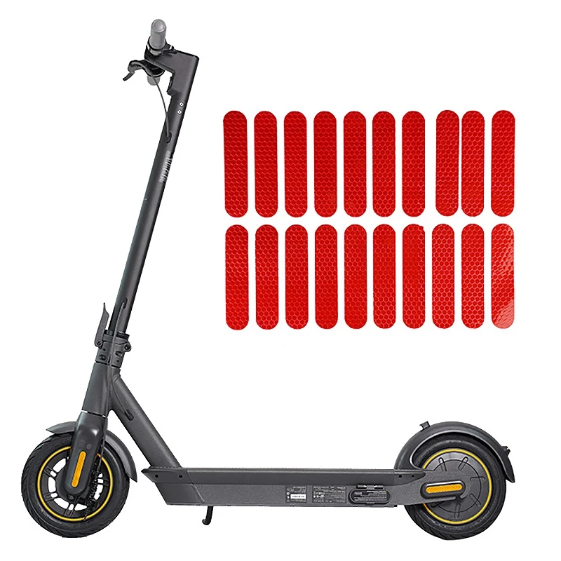 20Pcs Full Cover Car Body Reflective Styling Stickers for Xiaomi Mijia M365 Max G30 Electric Scooter Skateboard Accessories Red | Спорт и