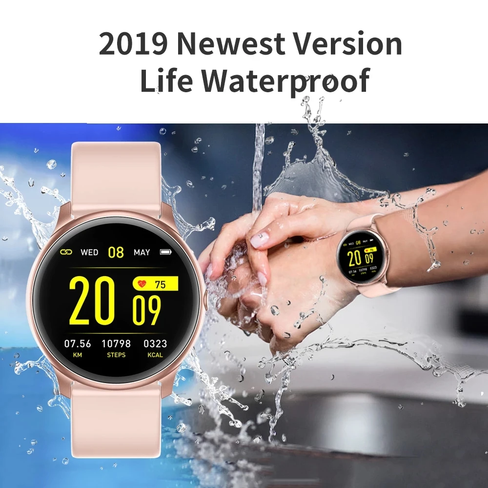 

Smart Watch KW19 New Fashion Upgraded Full Touch Screen Women Smart watch Waterproof sport smartwatch for IOS and Android