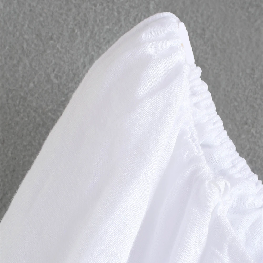 

2021 Women Summer Blouses Shirts Puff Sleeve Bow Knot Bandage Casual Top Blouses Sexy White Shirts Streetwear Women Chic Tops