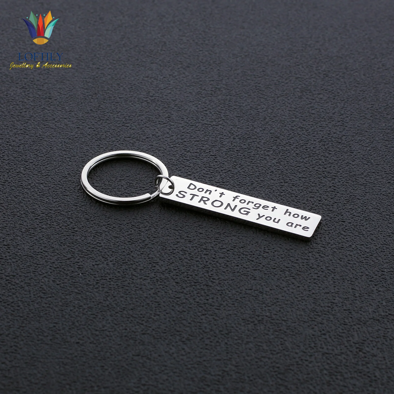 

Mothers and Daughters Never Truly Part Stainless Steel Bar Keychain Gift for Mother Daughter Jewelry Graduation Birthday Keyring