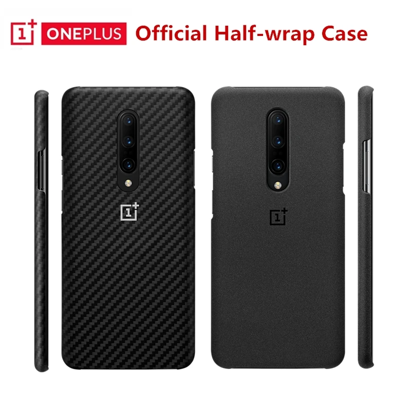 Официальный защитный чехол для OnePlus 7 Pro кевлар углеродного волокна песчаник + PC