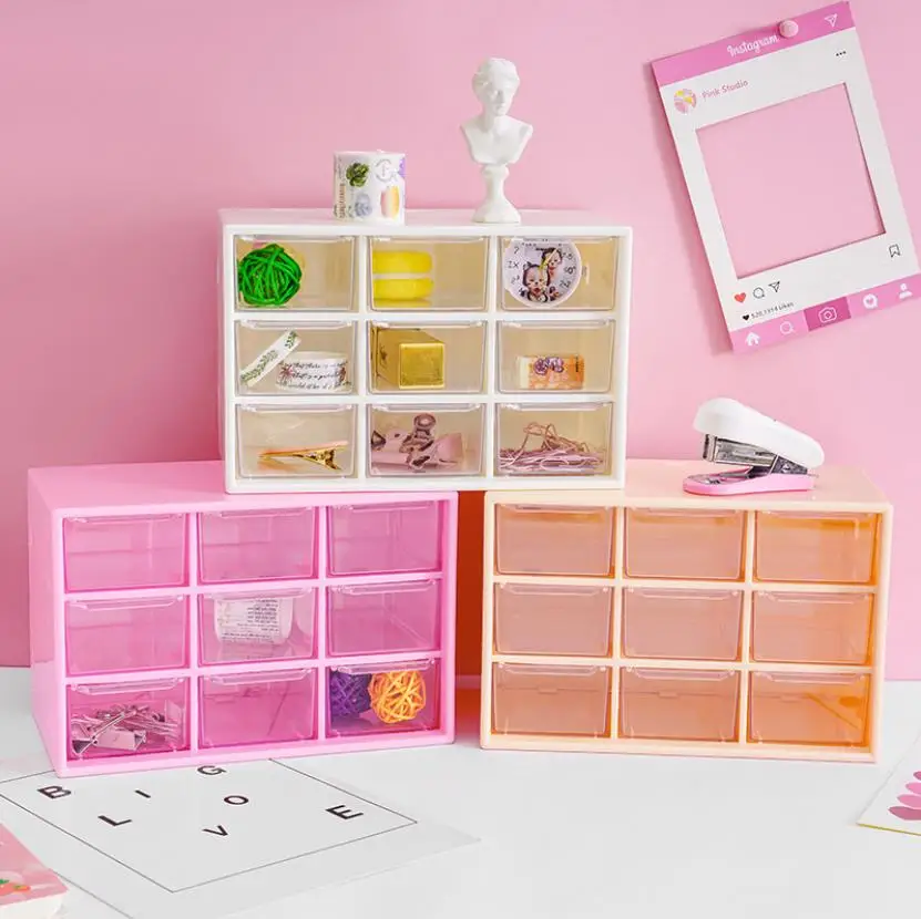 Настольный органайзер для косметики с 9 отделениями настольный хранения