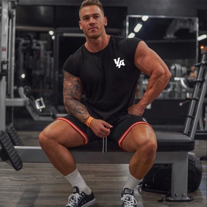 2020 Модные дышащие мужские футболки с коротким рукавом Облегающая рубашка для