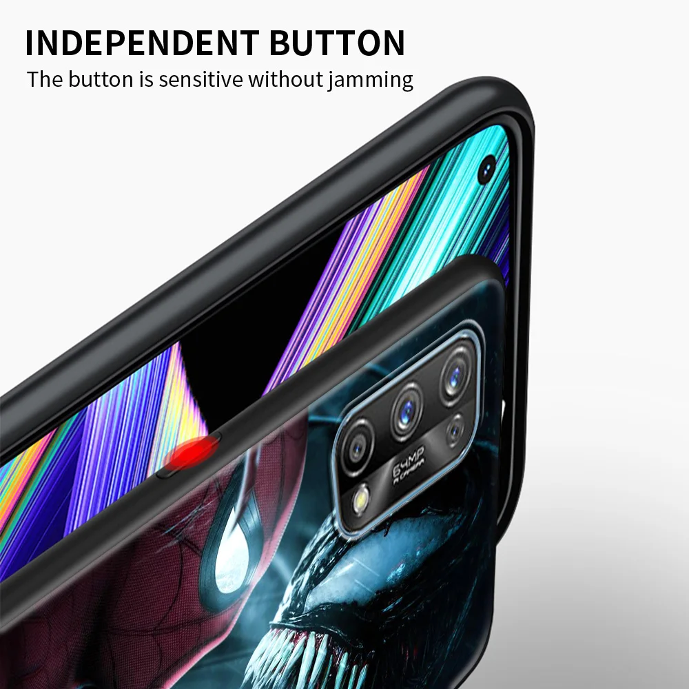 marvel phone case for oppo realme 8 c21 6 7 pro c3 a53 a9 gt xt a93 a52 7i 5 find x2 lite soft fitted coque venom free global shipping