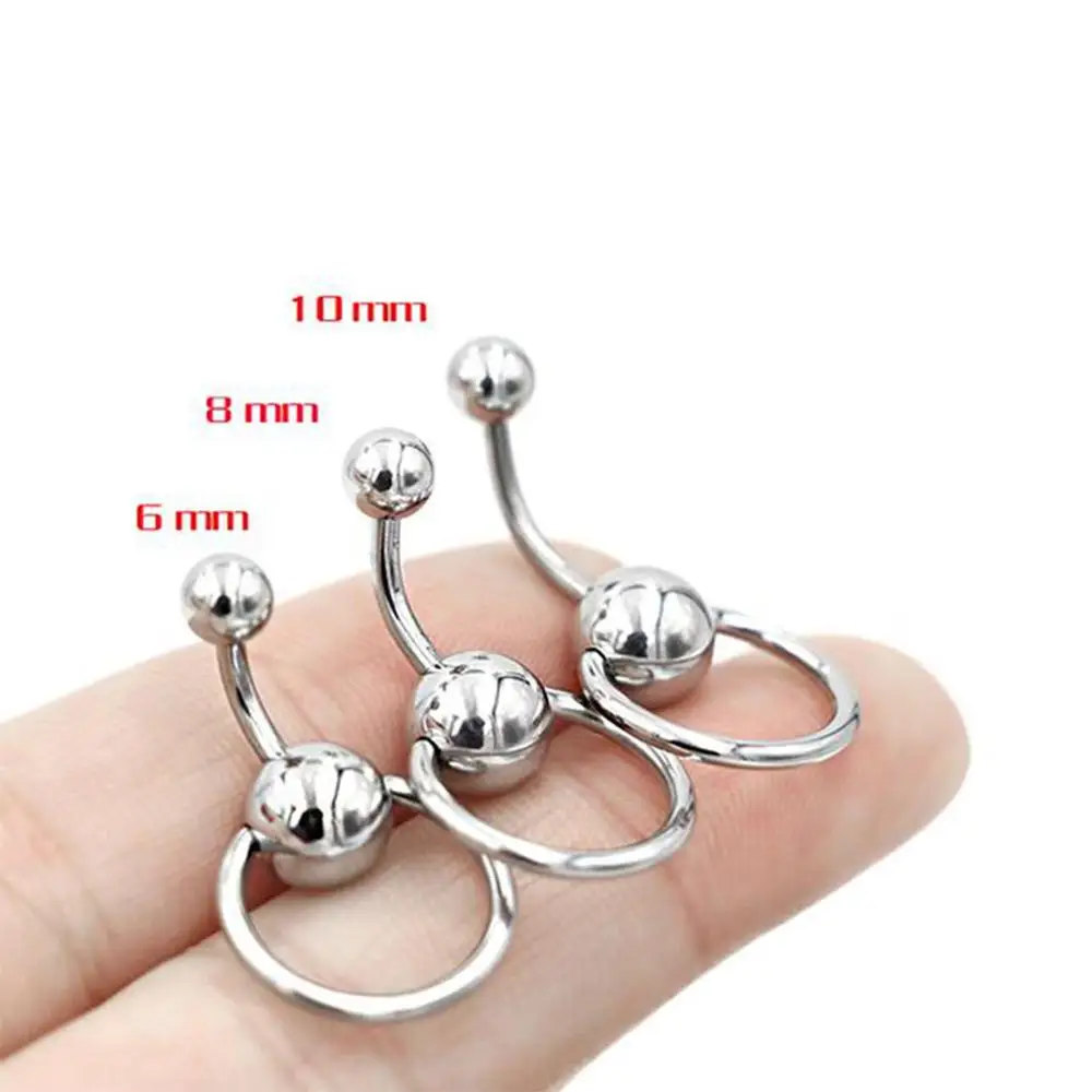 Кольцо из хирургической стали для пирсинга пупка 6/8/10 мм 1 шт.|Украшения тела| |