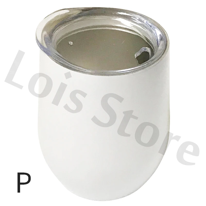 Kaufen 12 Unzen Stemless Wein Becher Edelstahl Ei Form Bier Tasse Isoliert Thermos Wein Flasche Becher Marmorplatte Für Weihnachten Geschenk