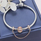 10 шт. GW Серебро 925 Пробка силиконовые безопасные цепи подходят для аутентичных шармов Pandora оригинальные шармы для браслетов для изготовления ювелирных изделий