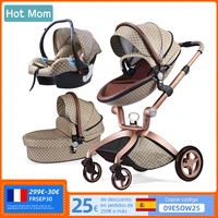 baby stroller 3 in 1hot mom travel system high land scape stroller with bassinet in 2020 folding carriage for newborns babyf22