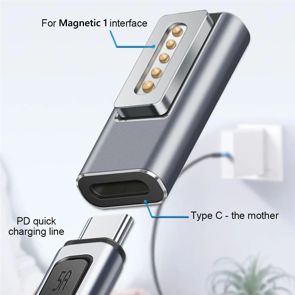 Адаптер USB PD с портом Type-C для Apple Magsafe 1 MacBook Pro адаптер магнитным штекером быстрой