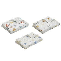 baby sleeping swaddle wrap cotton muslin receiving blanket cartoon printed bath towel stroller bedding newborn infant props
