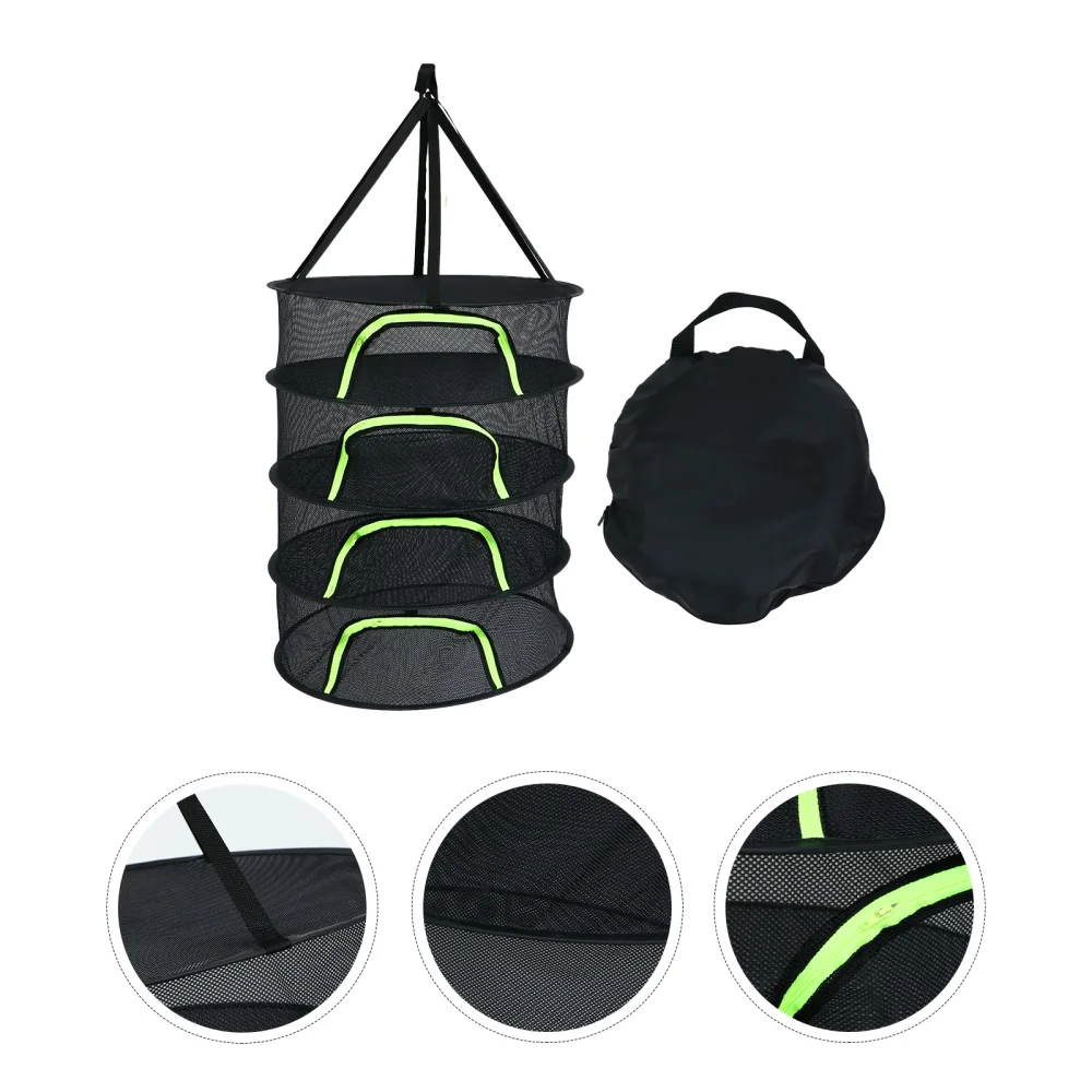 

Folding Drying Net Multi-Function Drying Fish Clothes Basket Storage Holder