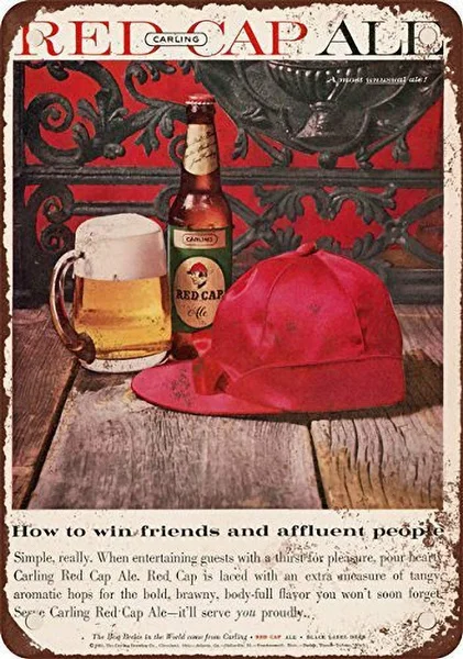 

Carling Red Cap Ale Tin Sign art wall decoration,vintage aluminum retro metal sign,iron painting vintage decoration sign