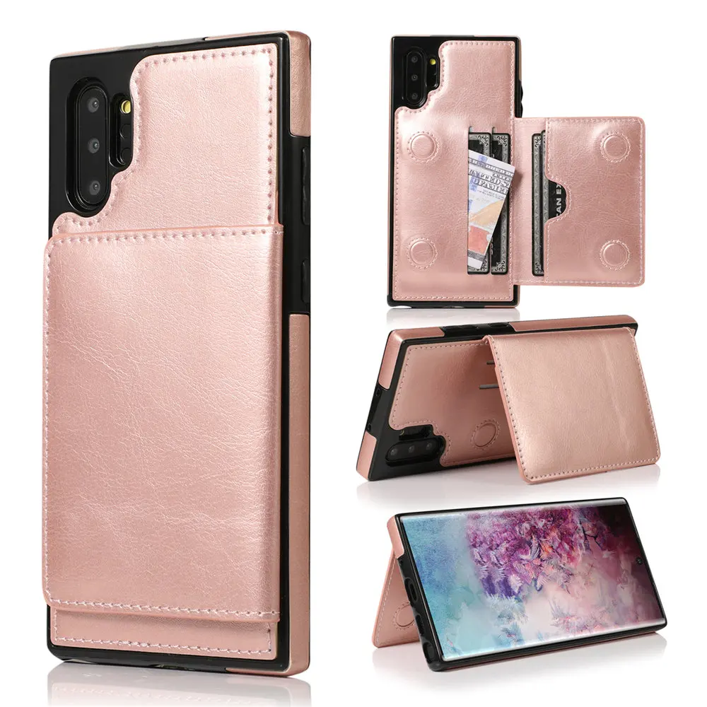 Магнит держатель карт бумажник флип кейсы для Samsung Galaxy S20 S10 S8 S9 Примечание 10 8 9 A10 A20