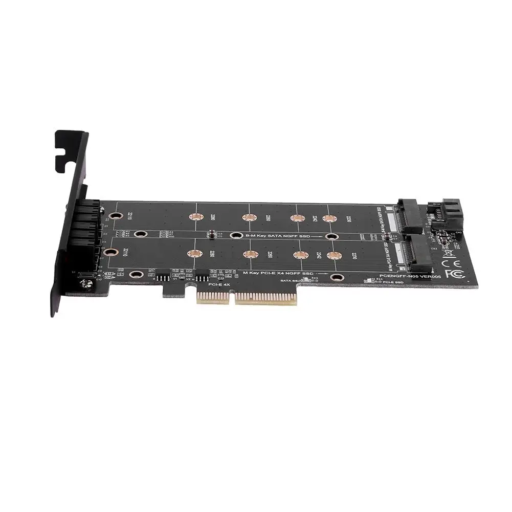 адаптер pci e 4x к ngff ssd карта b key m key m 2 ngff nvme дво
