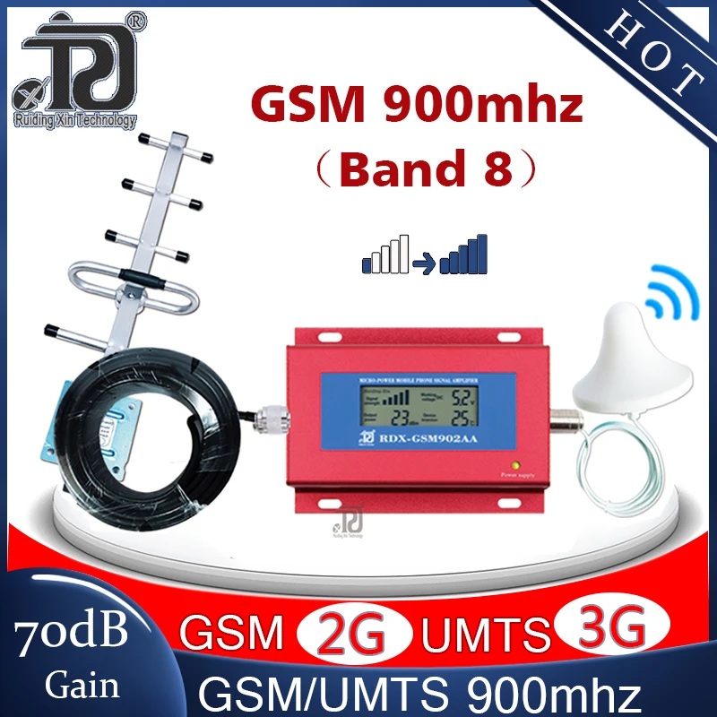 70 усиления GSM усилитель 2G 900 МГц сигнала мобильного телефона UMTS 3g gsm репитер