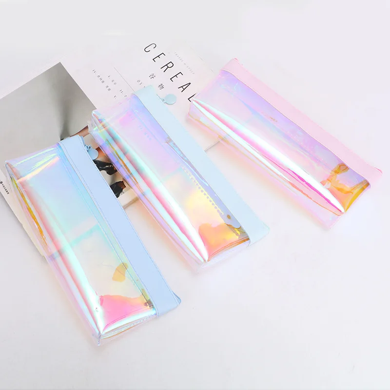 Чехол для карандашей с лазерным рисунком простой Дамский пенал в форме сердца